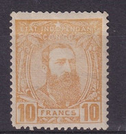 Leopold II, N° 13, Oker-geel/ocre-jaune 10 Francs - Postfris/non-oblitéré - 1884-1894