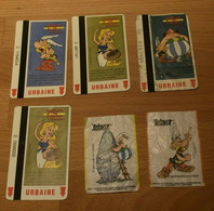 Astérix Lot De 4 Cartes Titres De Transport Bus TEC Wallon 2002 Et 2 Tatouages - Objets Publicitaires