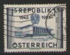AUSTRIA 1955 10°ANNIVERSARIO DELLA SECONDA REPUBBLICA UNIF. 846 USATO VF - 1945-60 Gebraucht