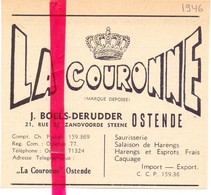 Orig. Knipsel Coupure Tijdschrift - Pub Reclame - Ostende Oostende - La Couronne - 1946 - Non Classés