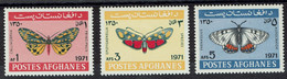 AFGHANISTAN - PAPILLONS BUTTERFLIES - YT 939/41 ** - 1971 - Schmetterlinge
