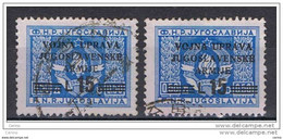 LITORALE  SLOVENO:  1947  OCCUPAZ. JUGOSLAVA  -  £.15/0,50 D. OLTREMARE  US. -  RIPETUTO  2  VOLTE  -  SASS. 74 - Yugoslavian Occ.: Slovenian Shore