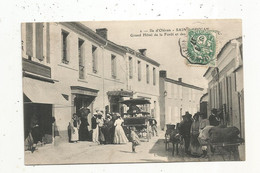 Cp , 17, ILE D'OLERON , SAINT TROJAN , Grand Hôtel De La Forêt , Voyagée 1907 ,attelage , Café - Ile D'Oléron