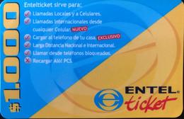 CHILI  -  Recharge  -  ENTEL Ticket  -  $ 1.000 - Chili