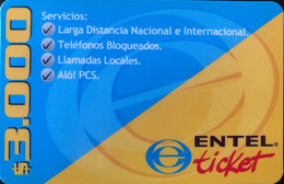 CHILI  -  Recharge  -  ENTEL Ticket  -  $ 3.000 - Chile