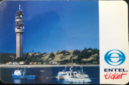 CHILI  -  Recharge  -  ENTEL Ticket -  Phare  -  $ 1.000 - Cile