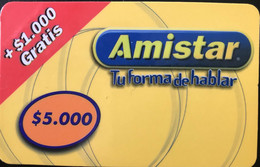 CHILI  -  Recharge  -  Movil - Amistar  -  $ 5.000 + 1.000 - Cile