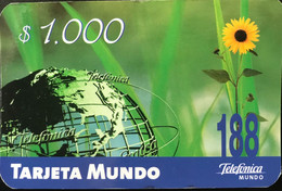 CHILI  -  Recharge  -  Telefonica Mundo  -  $ 1.000 - Chile