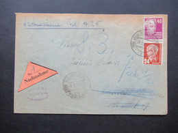 DDR / SBZ 29.2.1952 MiF Köpfe Und Pieck Nachnahme Beleg / Annahme Verweigert Fernbrief Annaberg - Schildau über Torgau - Cartas & Documentos