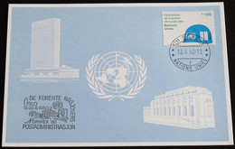 UNO GENF 1980 Mi-Nr. 90 Blaue Karte - Blue Card Mit Erinnerungsstempel NORWEX 80 OSLO - Storia Postale