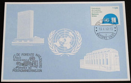 UNO GENF 1980 Mi-Nr. 90 Blaue Karte - Blue Card Mit Erinnerungsstempel NORWEX 80 OSLO - Covers & Documents