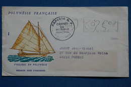 X17  POLYNESIE FRANCE BELLE LETTRE   1979    PREMIER JOUR PAPEETE  POUR PORNIC  + AFFRANCHISSEMENT PLAISANT - Cartas & Documentos