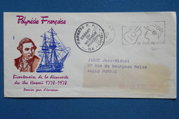 X17  POLYNESIE FRANCE BELLE LETTRE   1978    PREMIER JOUR PAPEETE  POUR PORNIC  + AFFRANCHISSEMENT PLAISANT - Brieven En Documenten