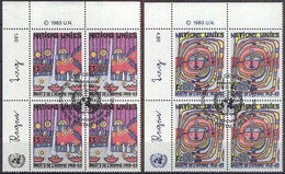 UNO GENF 1983 Mi-Nr. 117/18 Eckrandviererblock O Used - Gebruikt