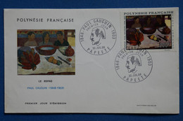 X17  POLYNESIE FRANCE BELLE LETTRE   1968    PREMIER JOUR PAPEETE  POSTE AERIENNE    N 25 . 200F+ AFFRANCH. PLAISANT - Briefe U. Dokumente