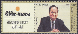 India - My Stamp New Issue 26-11-2020  (Yvert 3384) - Nuovi