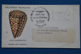 X17 POLYNESIE FRANCE BELLE LETTRE 1978 PREMIER JOUR PAPEETE POUR PORNIC + AFFRANCHISSEMENT PLAISANTT - Cartas & Documentos