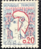 France - République Française - W1/14 - (°)used - 1961 - Michel 1335 - Marianne Type Cocteau - 1961 Marianne (Cocteau)