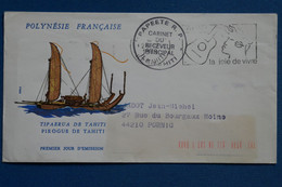 X17 POLYNESIE FRANCE BELLE LETTRE 1978 PREMIER JOUR PAPEETE POUR PORNIC + AFFRANCHISSEMENT PLAISANTT - Brieven En Documenten