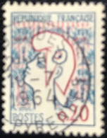 France - République Française - W1/14 - (°)used - 1961 - Michel 1335 - Marianne Type Cocteau - Variatie - 1961 Marianne Of Cocteau
