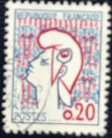 France - République Française - W1/14 - (°)used - 1961 - Michel 1335 - Marianne Type Cocteau - Variatie - 1961 Marianne Of Cocteau