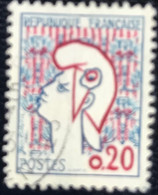 France - République Française - W1/14 - (°)used - 1961 - Michel 1335 - Marianne Type Cocteau - Variatie - 1961 Maríanne De Cocteau