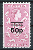 GEORGIE DU SUD N° 38 COTE 25 € Neuf ** (MNH) 50 P Sur 10 S Rose. TB - Géorgie Du Sud