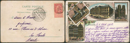 DESTINATION - N°58 Sur CP Vue Expédiée De Schaerbeek (1902) > Sao-Paulo (Brésil) + Arrivée - Landelijks Post