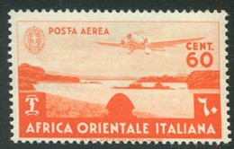 AFRICA ORIENTALE ITALIANA 1938 SOGGETTI VARI  POSTA AEREA 60 C. ** MNH - Italian Eastern Africa