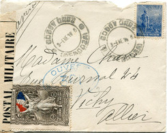 ARGENTINE LETTRE PAR AVION CENSUREE AVEC VIGNETTE "..COMITE PATRIOTIQUE FRANCAIS" DEPART GODOY CRUZ 3 EME 16 POUR....... - Lettres & Documents