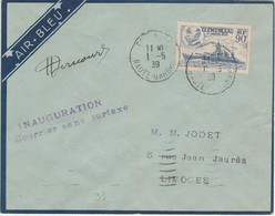 AIR BLEU - Lettre Par Avion De TOULOUSE à Destination De LIMOGES -Signée Par Le Pilote - 1960-.... Briefe & Dokumente