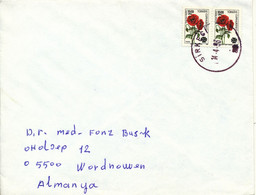 Turkey Cover Sent To Germany 14-4-1993 - Lettres & Documents
