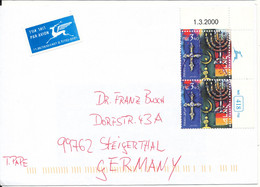 Israel Cover Sent To Germany 7-3-2000 - Cartas & Documentos