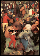 ÄLTERE KÜNSTLER POSTKARTE PIETER BRUEGEL DER HOCHZEITSTANZ IM FREIEN DETROIT INSTITUTE OF ARTS DETROIT Postcard Cpa AK - Detroit