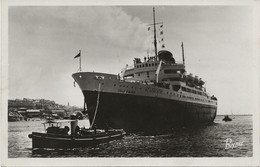 PAQUEBOT VILLE D'ALGER  -COMPAGNIE GENERALE TRANSATLANTIQUE -CARTE PHOTO - Steamers