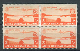 AFRICA ORIENTALE ITALIANA 1938 SOGGETTI VARI P.O. 3,70 COPPIA  ** MNH - Afrique Orientale Italienne