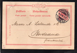 ALLEMAGNE CARTE LETTRE ENTIER POSTAL ACHAT VINS 08 JUIN 1896 - 1800 – 1899