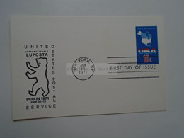 D182212 USA   ENTIER  Postal Stationery   -  LUPOSTA BERLIN -Bear - 1971 New York - 1961-80