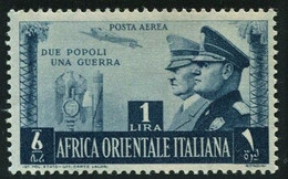 AFRICA ORIENTALE 1941 POSTA AEREA NON EMESSO ** MNH - Africa Oriental Italiana