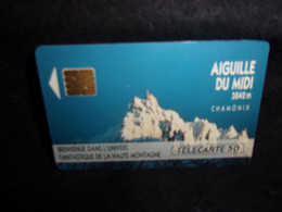 Télécarte Aiguille Du Midi. Chamonix.50 Unités.Voir 2 Scans . - Sin Clasificación