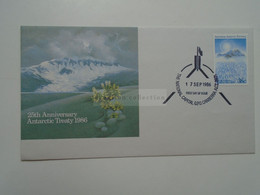 D182218  Australia  - Antarctic Territory AAT  -  25th Anniversary Antarctic Treaty  1986 - FDC