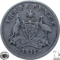 LaZooRo: Australia 3 Pence 1911 VF - Silver - Threepence