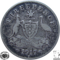 LaZooRo: Australia 3 Pence 1917 VF - Silver - Threepence