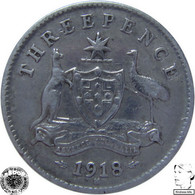 LaZooRo: Australia 3 Pence 1918 XF - Silver - Threepence