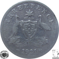LaZooRo: Australia 3 Pence 1921 VF - Silver - Threepence