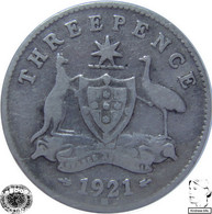 LaZooRo: Australia 3 Pence 1921 VF - Silver - Threepence