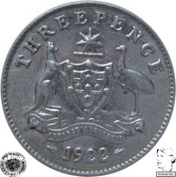 LaZooRo: Australia 3 Pence 1922 XF / UNC - Silver - Threepence