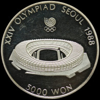 LaZooRo: South Korea 5000 Won 1987 XXIV Summer Olympics 1988 PROOF - Silver - Korea (Süd-)