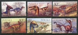 POLAND 2000 Prehistoric Creatures: Dinosaurs MNH / **.  Michel 3811-16 - Ongebruikt