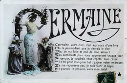 ► CPA Prénom - GERMAINE - Femme Art Nouveau 1910s - Prénoms
